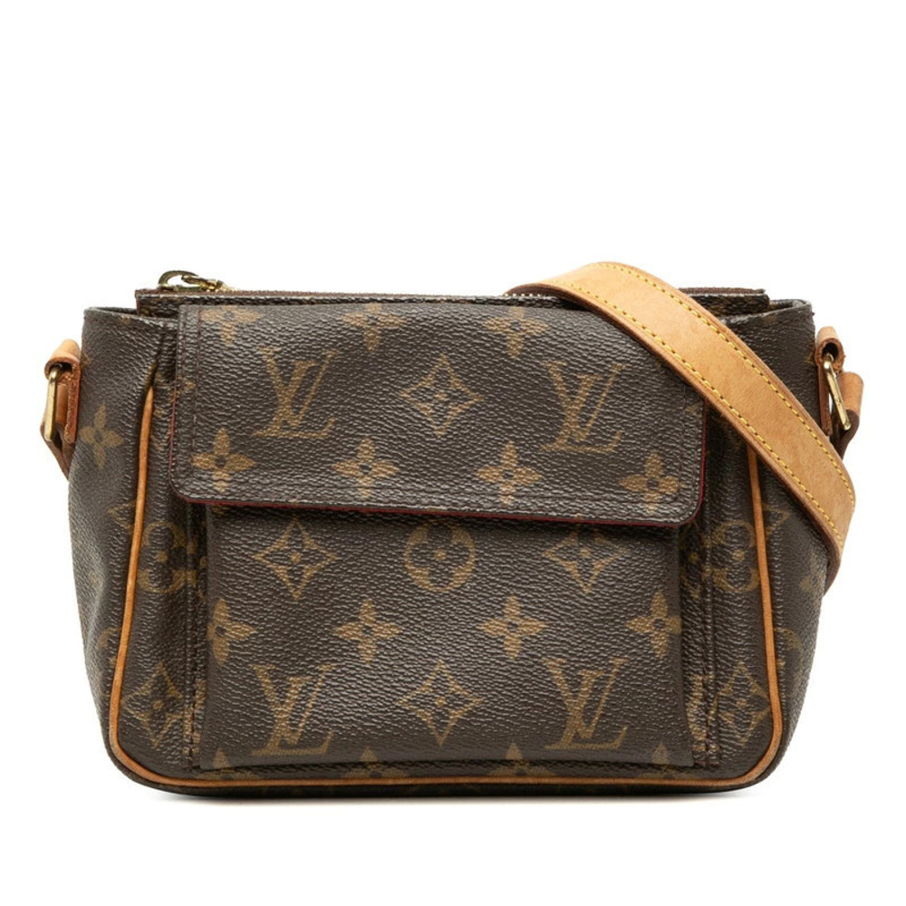 Louis Vuitton Monogram Vivacite Crossbody Bag Brown Leather